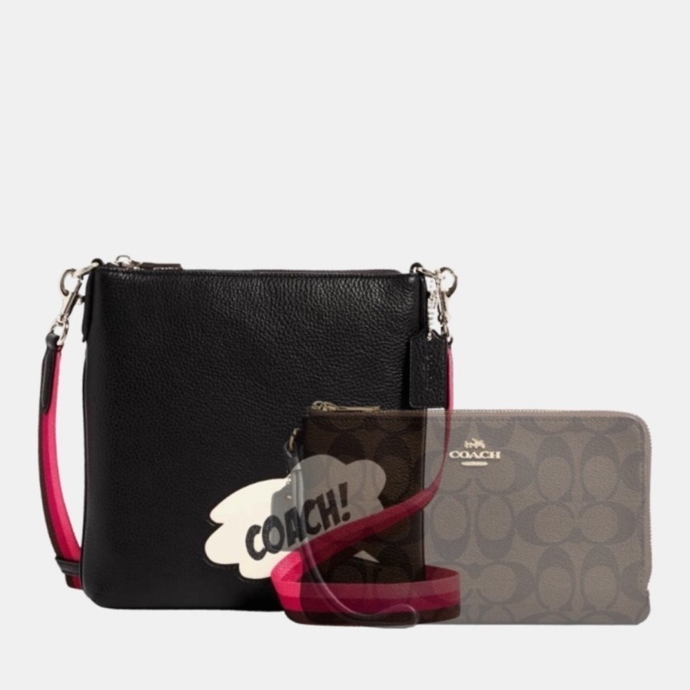 Authentic Coach Marvel Crossbody Comic Theme NWOT - Picture 9 of 13